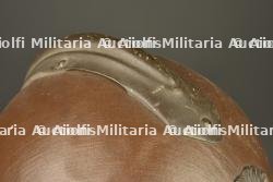 Casque belge en liège recouvert de toile moutarde. Belgian cork helmet covered in mustard canvas — photo 5