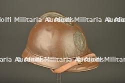 Casque belge en liège recouvert de toile moutarde. Belgian cork helmet covered in mustard canvas — miniature 11