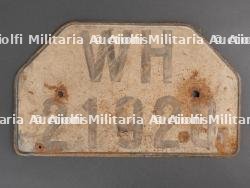 Plaque d'immatriculation Wehrmacht. Wehrmacht License Plate — photo 1