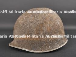 Coque de casque MP Provenant de Malmédy. MP helmet shell from Malmédy. — miniature 4