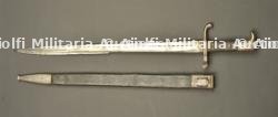 Baïonnette allemande de chasseur type Hirschfanger M1865 régimentée Garde Schutzen. German Jäger bayonet type Hirschfänger Model 1865 regimentally marked to the Garde Schützen — photo 1