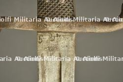 Baïonnette allemande de chasseur type Hirschfanger M1865 régimentée Garde Schutzen. German Jäger bayonet type Hirschfänger Model 1865 regimentally marked to the Garde Schützen — miniature 4
