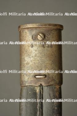 Baïonnette allemande de chasseur type Hirschfanger M1865 régimentée Garde Schutzen. German Jäger bayonet type Hirschfänger Model 1865 regimentally marked to the Garde Schützen — miniature 6