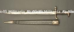Baïonnette allemande de chasseur type Hirschfanger M1865 régimentée Garde Schutzen. German Jäger bayonet type Hirschfänger Model 1865 regimentally marked to the Garde Schützen — photo 7