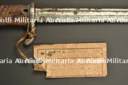 Baïonnette S98 nA du 13 JR Bavarois avec étiquette de prise à Laneuville. German S98 nA bayonet of the Bavarian 13th Infantry Regiment with capture tag from Laneuville — miniature 7