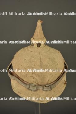 Casque à pointe bavarois avec son couvre casque retrouvés à Farbus. Bavarian pickelhaube with its helmet cover recovered at Farbus — miniature 15