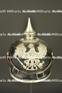 Casque à pointe troupe de Télégraphiste puis Pionnier. Enlisted pickelhaube of a Telegraphist later converted for Pioneer troops