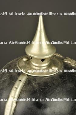 Casque à pointe troupe de Télégraphiste puis Pionnier. Enlisted pickelhaube of a Telegraphist later converted for Pioneer troops — photo 7