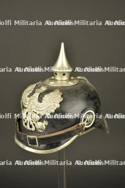 Casque à pointe troupe de Télégraphiste puis Pionnier. Enlisted pickelhaube of a Telegraphist later converted for Pioneer troops — photo 13