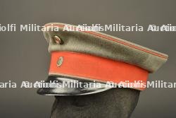 Casquette feldgrau d'officier de réserve d'infanterie de Saxe. Feldgrau visor cap of a Saxon Reserve Infantry officer — photo 9