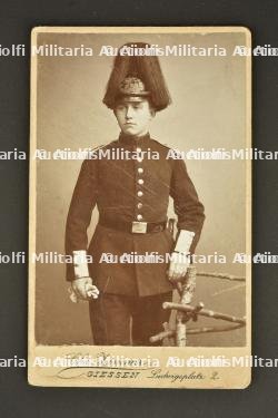 Mutze feldgrau d'un soldat hessois du JR118 avec sa photo. Feldgrau visor cap of a Hessian soldier from Infantry Regiment 118 with his photograph — photo 11