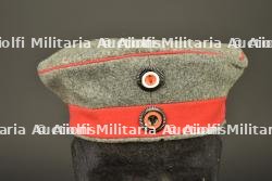 Mutze M1907 feldgrau du Wurttemberg. Model 1907 feldgrau visor cap of Württemberg