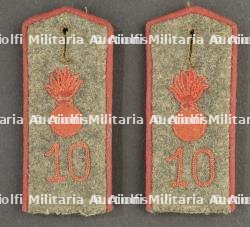 Pattes d'épaules 10ème artillerie à rabats