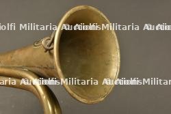 Signalhorn prussien et trompette du GR123 Wurttemberg. Prussian signal horn and trumpet of Württemberg Grenadier Regiment 123 — miniature 3