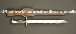 Baïonnette allemande ersatz à dents de scie. German ersatz sawback bayonet — photo 4