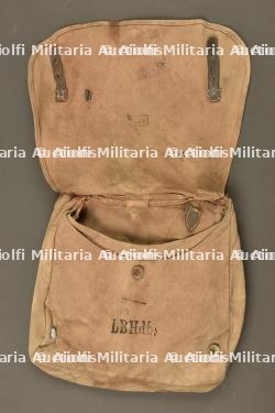 Sac à pain allemand régimenté et sangle. Regimentally marked German bread bag with strap — miniature 5