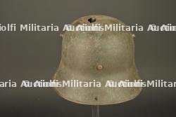 Casque allemand M1916 à impact. German Model 1916 helmet with impact damage — photo 8
