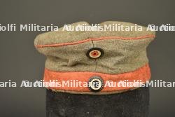 Mutze M1907 feldgrau d'infanterie prussienne. Model 1907 feldgrau visor cap of Prussian infantry