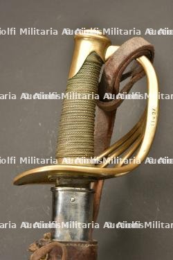 Sabre troupe de cavalerie de ligne modèle 1854 avec dragonne et housse en toile — photo 3