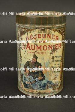 Cinq boîtes en tole sérigraphiée et une carton de chocolat, biscuits et petit déjeuner période 1ere guerre — photo 2