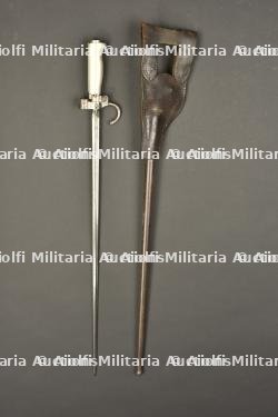 Epée baïonnette modèle 1886 à quillon avec porte baïonnette en cuir — photo 3