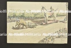 Ensemble de 8 dessins originaux, caricatures de soldats français — miniature 2