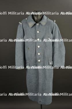 Capote simplifiée modèle 1914-1915 à quatre poches en drap bleu clair — photo 1