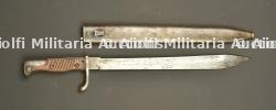 Baïonnette allemande 98-05 dents de scie meulées. German 98/05 bayonet with ground sawback