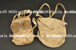 Masque anti gaz M2 avec sa pochette en toile nominative 6e RI