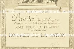 Lot de cadres de diplomes et médailles de soldats dont 13e RI, 44e Territorial, 10e Cuirassiers et 110e RI — miniature 4