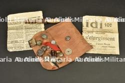 Trousse de couture et souvenirs d'un artilleur