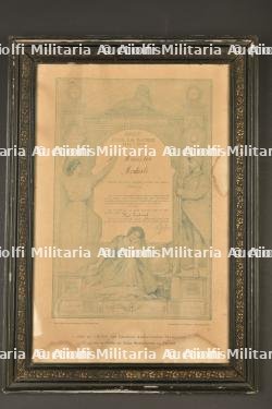 Lot de cadres de diplomes et médailles de soldats morts pour la France dont un mitrailleur du 37e RI à Neuville St Vaast — miniature 8