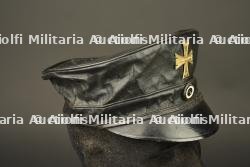 Casquette de Landsturm prussien en toile cirée. Prussian Landsturm visor cap in oilcloth — miniature 11