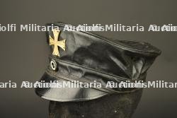Casquette de Landsturm prussien en toile cirée. Prussian Landsturm visor cap in oilcloth — photo 12