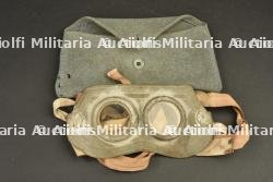 Lunettes de protection anti gaz Meyrowitz 1915 dans leur pochette en drap bleu horizon