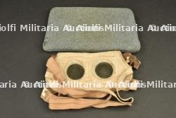 Lunettes de protection anti gaz Meyrowitz 1915 dans leur pochette en drap bleu horizon — miniature 6