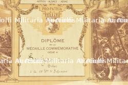 Lot de cadres de diplomes et médailles de soldats dont un chasseur du 116e Bataillon avec 5 citations, blessé en Alsace en 1915 — miniature 4