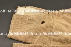 Pantalon culotte modèle 1914 de circonstance en velours cotelé à passepoil vert — photo 14