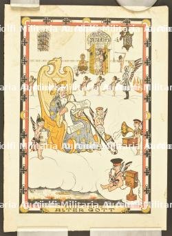 Lithographie de Hansi Seiner Majestät Alter Gott 1915