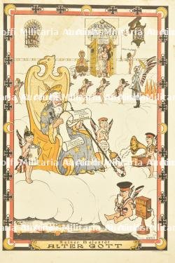 Lithographie de Hansi Seiner Majestät Alter Gott 1915 — miniature 6