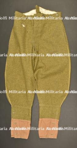 Pantalon culotte modèle 1914 en drap moutarde passepoil jonquille pour Zouave ou Tirailleur date 1918 — photo 1