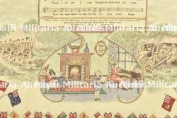 Lot de 3 mouchoirs anglais imprimés de chants et encadrés. — miniature 2
