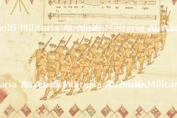Lot de 3 mouchoirs anglais imprimés de chants et encadrés. — photo 4