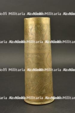 Artisanat de tranchée anglais douille gravée à motifs de l'Egypte antique — photo 1