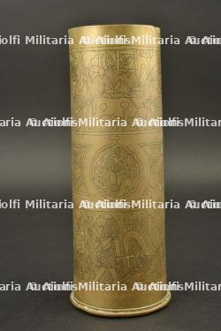 Artisanat de tranchée anglais douille gravée à motifs de l'Egypte antique — miniature 9
