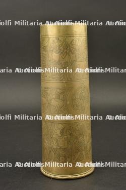 Artisanat de tranchée anglais douille gravée à motifs de l'Egypte antique — photo 10