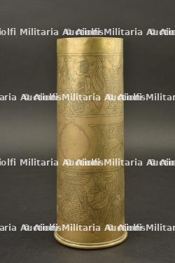 Artisanat de tranchée anglais douille gravée à motifs de l'Egypte antique — photo 11