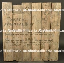 Rare élément de caisse et de construction d'hopital de campagne anglais de la 1ère guerre