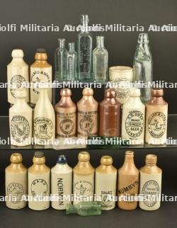 Lot de bouteilles anglaises en grés et verre — photo 1