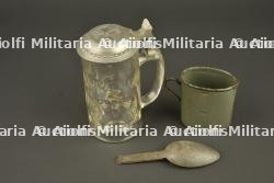 Lot allemand chope, quart et couverts. German lot including stein, drinking cup and cutlery — photo 8